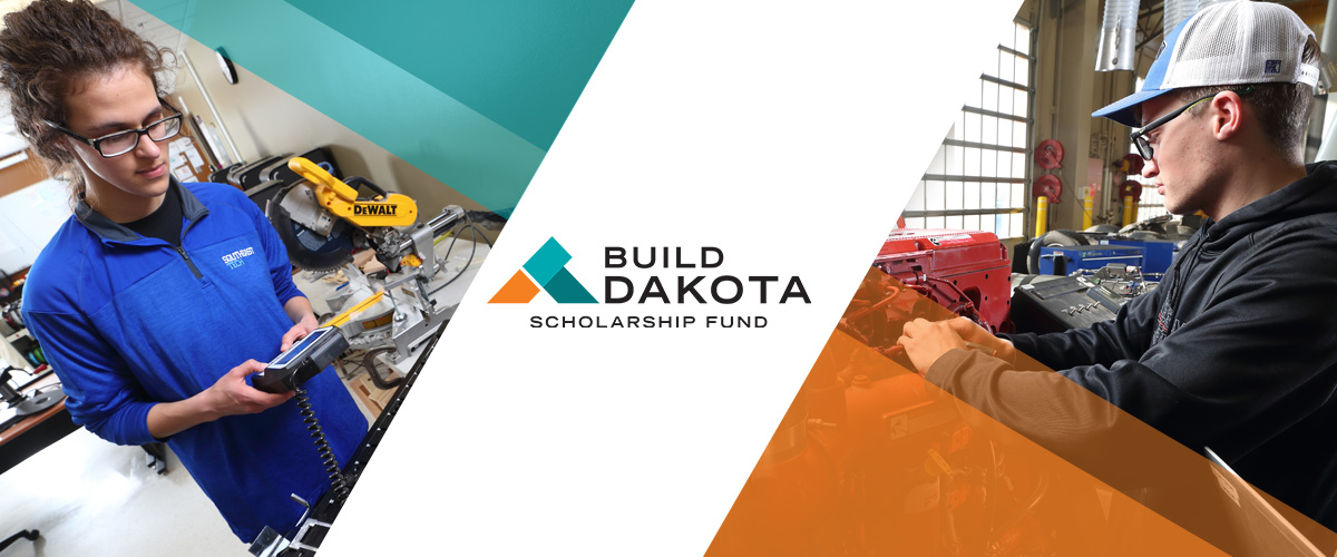 Collage of Build Dakota programs with logo