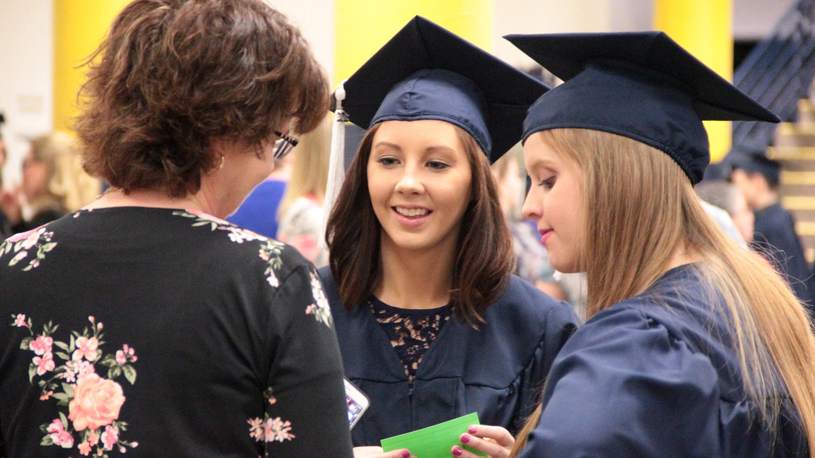 Southeast Tech Graduates Gathering in Cap and Gown