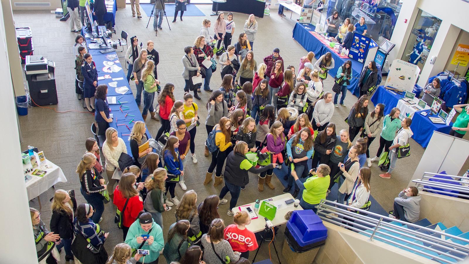 8th Grade Students at the Women In Science Event