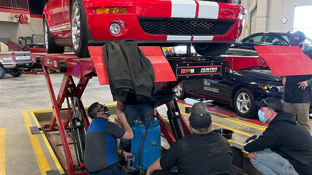 Oil Change in Auto Lab