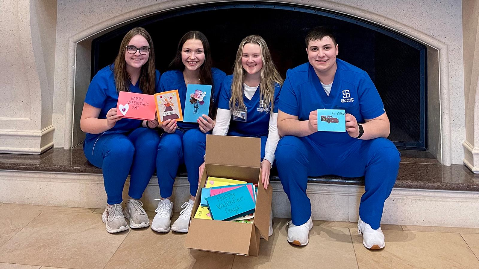 Students with valentines at Sanford Children's Castle