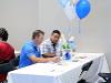 Attendees eat lunch at signing day