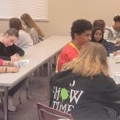 300 students from Ben Reifel Middle School visited Southeast Tech. The Admissions Office and four industry partners discussed college and careers with the students. 