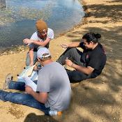 Students in Julie Olson's Environmental Sciences class did water quality tests at Lake Lorraine in Sioux Falls. 