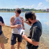 Students in Julie Olson's Environmental Sciences class did water quality tests at Lake Lorraine in Sioux Falls. 